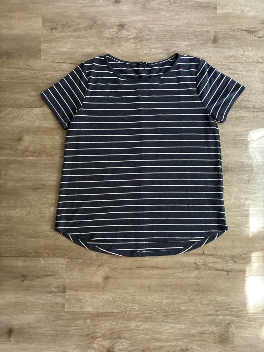 Pink Clover Navy and White Striped Short Sleeve Tee